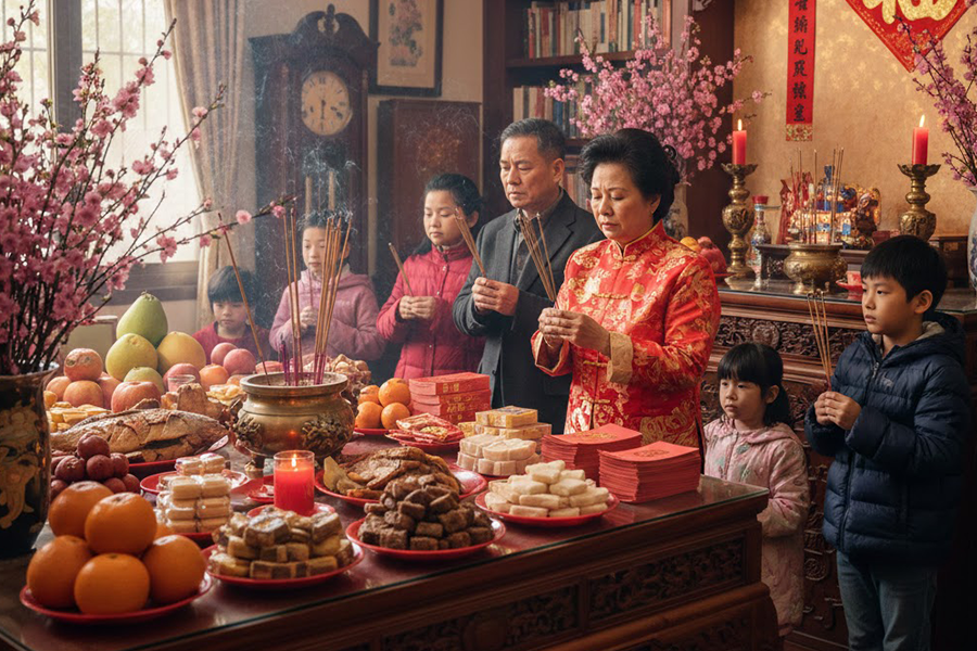 除夕祭拜