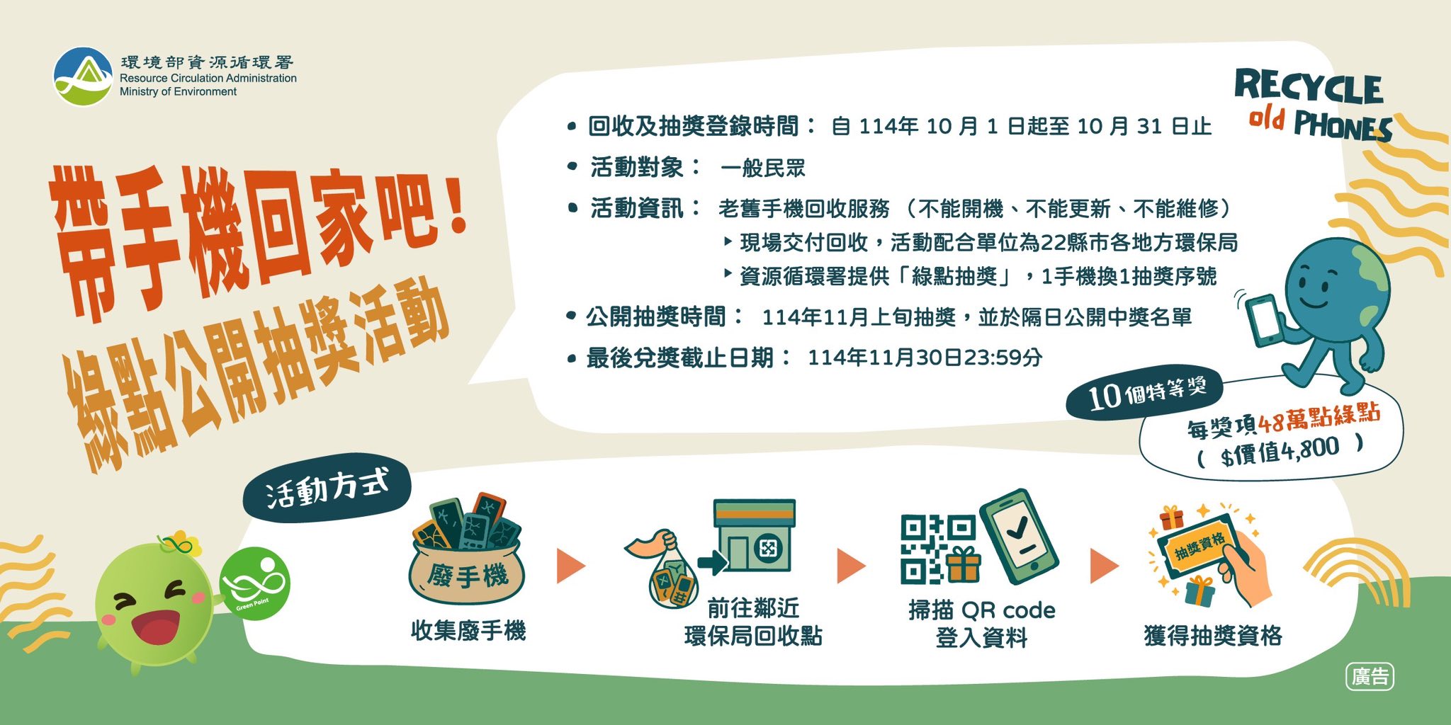 10月手機回收月